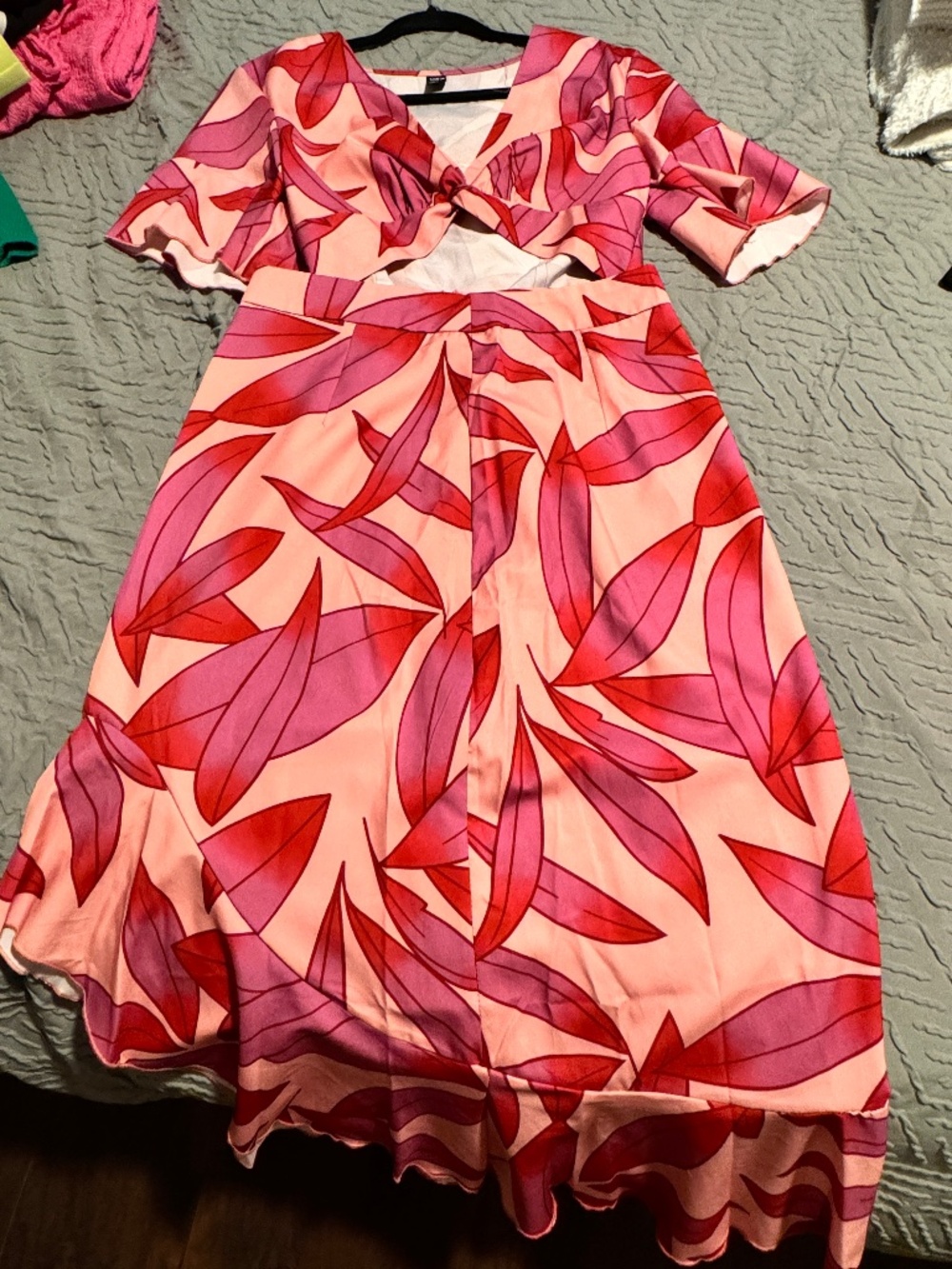 Floral pink two piece set